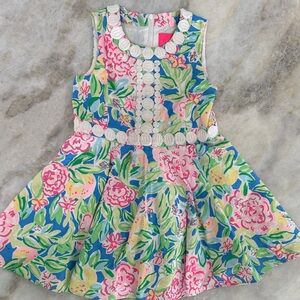 Lilly Pulitzer Kids Floral Dress - Blue, Pink, Green